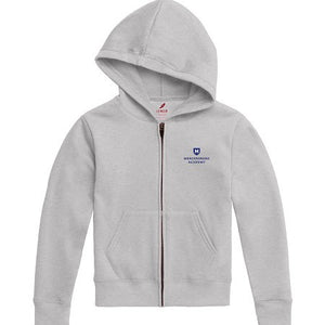 League Youth Hooded Zip Up Gray
